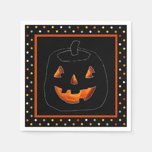 ハロウィンパーティー スタンダードカクテルナプキン (正面)