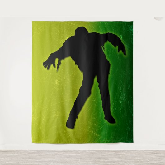 ハロウィンパーティー ゾンビの写真撮影用ドロップ背景 プロップ タペストリー (正面)