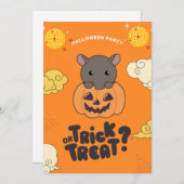 ハロウィンパーティー トリックオアトリート タピオカポンプキン ホリデー シーズンカード (正面/裏面)