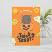 ハロウィンパーティー トリックオアトリート タピオカポンプキン ホリデー シーズンカード (スタンド正面)