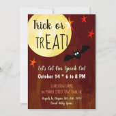 ハロウィンパーティー　トリックオアトリート 招待状 (正面)