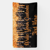 ハロウィンパーティー フォトブース 背景 オレンジ 黒 横断幕 (縦)