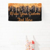 ハロウィンパーティー フォトブース 背景 オレンジ 黒 横断幕 (インサイチュ)