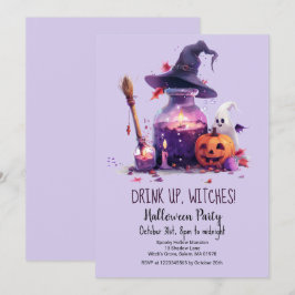 ハロウィンパーティー ポーションズ パンプキン ゴースト ウィッチ ハット 招待状