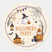 ハロウィンパーティー ラウンドシール (正面)
