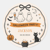 ハロウィンパーティー ラウンドシール (正面)