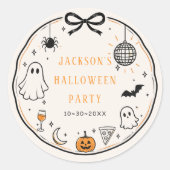 ハロウィンパーティー ラウンドシール (正面)
