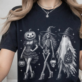 ハロウィンパーティー | ヴィンテージハロウィン スプーキーガールズ Tシャツ