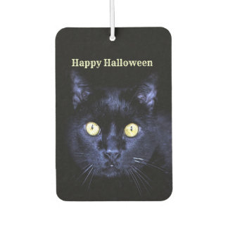 ハロウィンパーティー 怖い黒猫 ホラー 暗い夜 カーエアーフレッシュナー