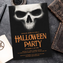 ハロウィンパーティー 怖い お化け ドクロ 黒 オレンジ