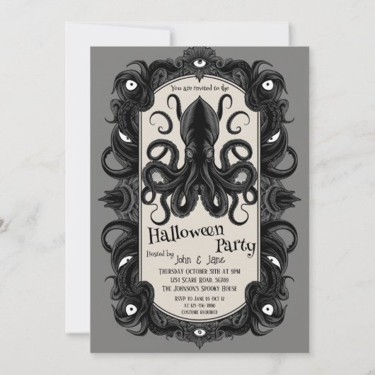 ハロウィンパーティー 招待状 (正面)