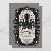 ハロウィンパーティー 招待状 (正面/裏面)