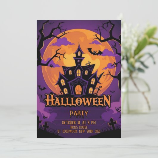 ハロウィンパーティー  招待状 (スタンド正面)