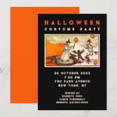 ハロウィンパーティー 招待状 (正面/裏面)