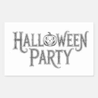 ハロウィンパーティー 長方形シール