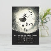 ハロウィンパーティー、魔女の夜、女子会 招待状 (スタンド正面)