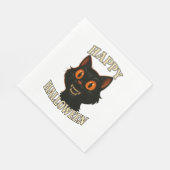 ハロウィンパーティー 黒猫 スタンダードランチョンナプキン (角)