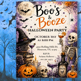 ハロウィンパーティー・Boo's & Booze 招待状