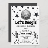 ハロウィンパーティー Let's Boogie ディスコボール 招待状 (正面/裏面)