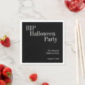 ハロウィンパーティー RIP 黒と白 スタンダードカクテルナプキン (インサイチュ)