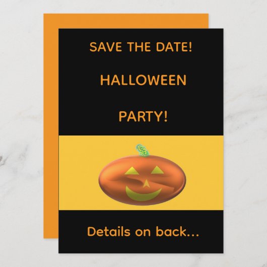 ハロウィンパーティー Save the Date セーブザデート (正面/裏面)