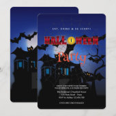 ハロウィンパーティ ヴィンテージ ゴシック 招待状 (正面/裏面)