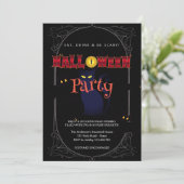 ハロウィンパーティ ヴィンテージ ゴシック 招待状 (スタンド正面)