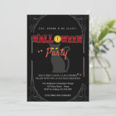 ハロウィンパーティ ヴィンテージ ゴシック 招待状 (スタンド正面)