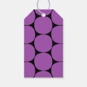 ハロウィンパープルとブラックパーソナライズされた ギフトタグ (正面)