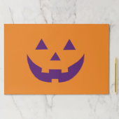 ハロウィンパープルオレンジハロウィーンのカボチャのちょうちんランチョンマット ペーパーパッド (インサイチュ)
