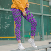 ハロウィンパープルグリーンタータンチェックパタモダンーン レギンス