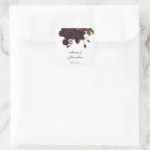 ハロウィンパープルフローラありがとう スクエアシール (バッグ)