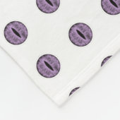 ハロウィンパープル水玉模様の目 フリースブランケット (角)