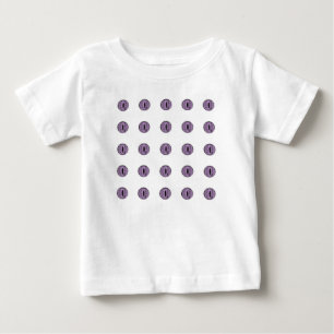 ハロウィンパープル水玉模様の目 ベビーTシャツ