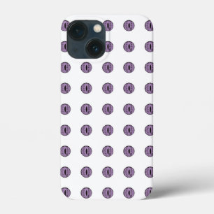 ハロウィンパープル水玉模様の目 iPhone 13 MINIケース