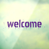 ハロウィンパープル血歓迎カスタム文字 ウィンドウサイン (シート3)