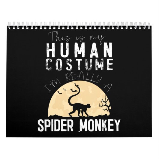ハロウィンヒトスパイダーモンキー不気味なホラー カレンダー (カバー)