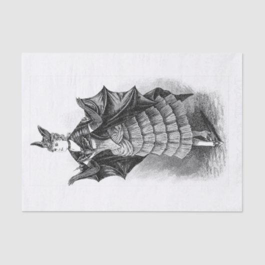 ハロウィンビクトリアンの衣装こうもりの切り離し 薄葉紙 (正面)