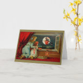 ハロウィンビクトリアンウィッチグリーティングカード カード (黄色い花)