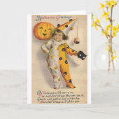 ハロウィンビクトリアングリーティングカード カード (黄色い花)