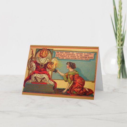 ハロウィンビクトリアングリーティングカード カード (正面)