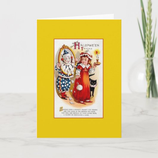 ハロウィンビクトリアングリーティングカード カード (正面)