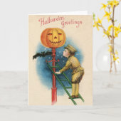 ハロウィンビクトリアングリーティングカード カード (黄色い花)