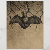 ハロウィンビクトリアンゴシックこうもりスクラップブック紙 (正面)