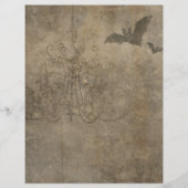 ハロウィンビクトリアンゴシックこうもりスクラップブック紙 (正面)