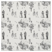 ハロウィンビクトリアンスケルトンスカル ファブリック (見本)