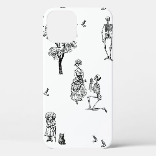 ハロウィンビクトリアンスケルトンスカル Case-Mate iPhoneケース (裏面)