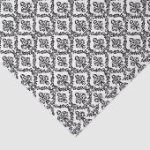 ハロウィンビクトリアンダマスクBrocadeブラックオンホワイト 薄葉紙 (詳細)