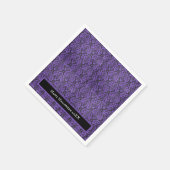 ハロウィンビクトリアンパープル&ブラックBrocadeダマスク スタンダードカクテルナプキン (角)