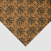 ハロウィンビクトリアンブロケダマスクブラックONオレンジ 薄葉紙 (詳細)